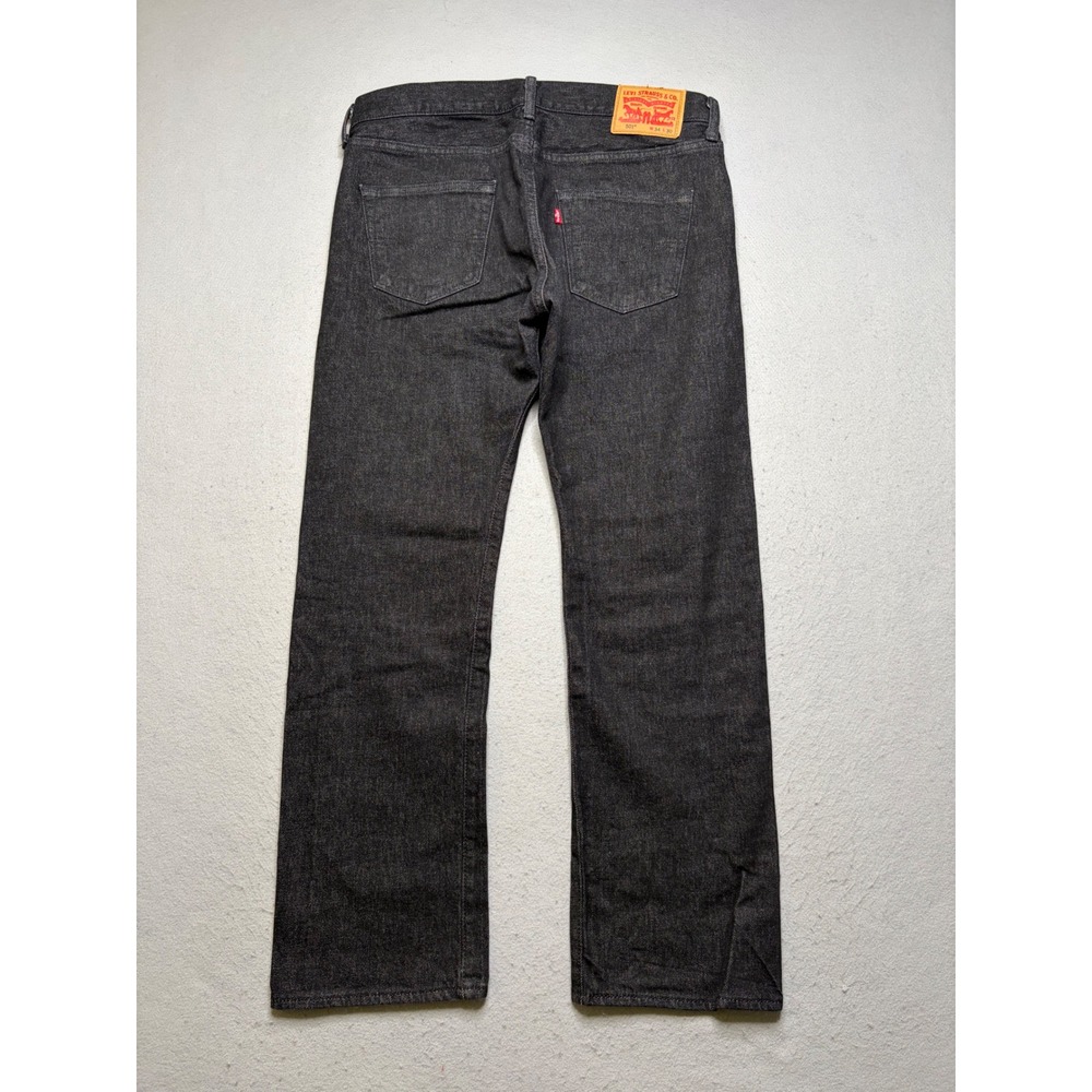 Levi's 501 Original Fit Jeans Mens 34x30 Black Denim Straight Leg Button Fly